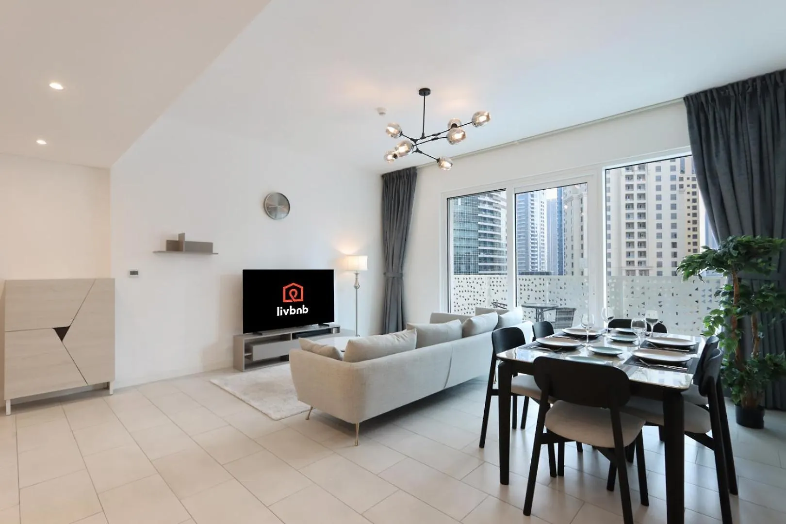 Apartment Livbnb-1Br Beachfront Escape In La Vie, Jbr Dubai